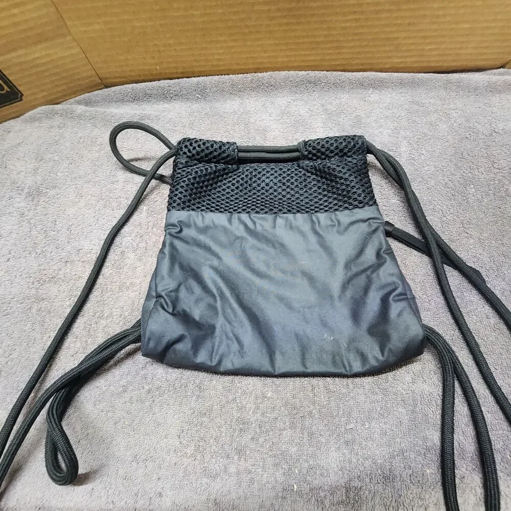 Black Nike slingbag small vinyl mesh backpack p1